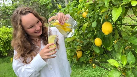 it's just a lemon paradise, a teenage gi... | Stock Video | Pond5