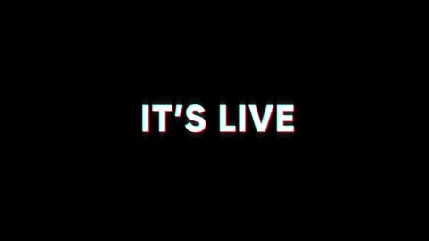 It's live text glitch animation effect streaming and broadcast video Vidéo 313297237