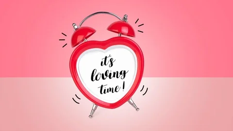 It's loving time alarm clock Video stock 112986321
