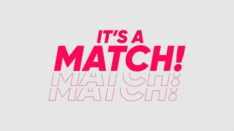 It's A Match Dating App Notification Animated Text Overlay 動画素材 331152588
