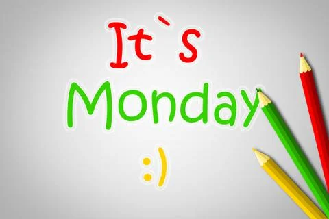 It's monday concept Stock Illustration