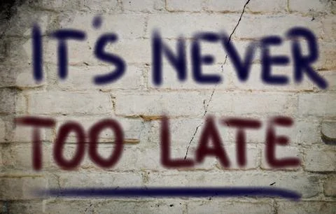 It's Never Too Late Concept Stock Illustration