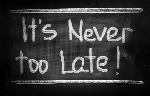 It's Never Too Late Concept Stock Illustration
