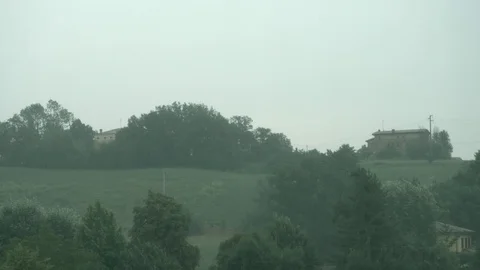 It's raining in a countryside Stock Footage 113298845