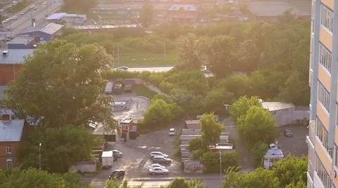 It's rainy on a background of the city at sunset in slowmotion Stock Footage 58850558