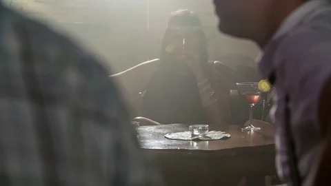 It's really dark in this bar Stock Footage 112199040