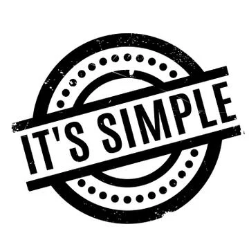 It's Simple rubber stamp 스톡 일러스트