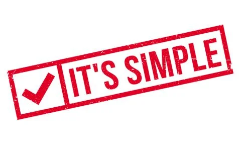 It's Simple rubber stamp Stock Illustration