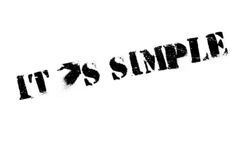 It's Simple rubber stamp Illustrazione stock