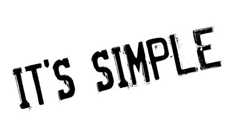 It's Simple rubber stamp Stockillustratie