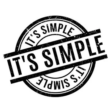 It's Simple rubber stamp Illustrazione stock