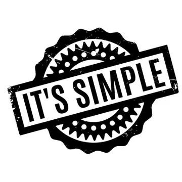 It's Simple rubber stamp Stock Illustration