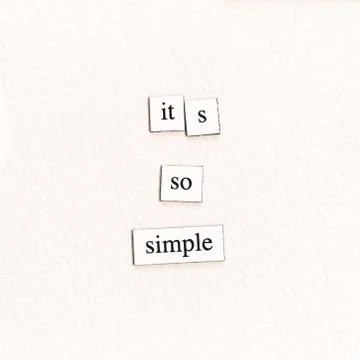 It's So Simple Stock Photos