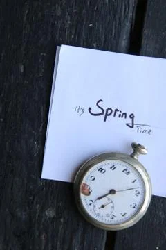 It`s spring time greeting background. Stock Photos