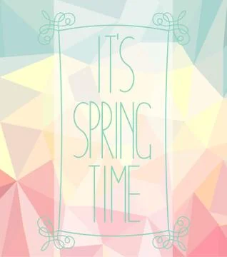 Its spring time on a polygonal background. Stock-Illustration