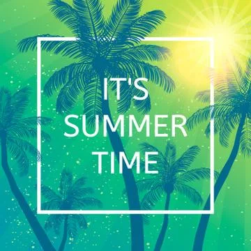 It's Summer time  background Stock Illustration