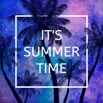 It's Summer time  background Stock Illustration