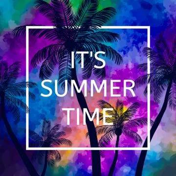 It's Summer time  background Stock Illustration