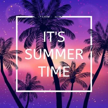 It's Summer time  background Stock Illustration