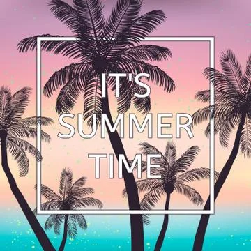 It's Summer time  background Stock Illustration