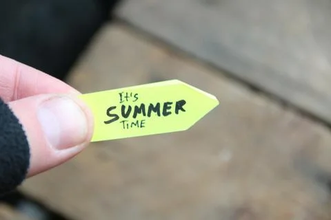 It's summer time creative concept. Stock Photos