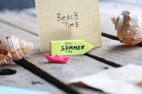 It's summer time creative concept. Stock Photos