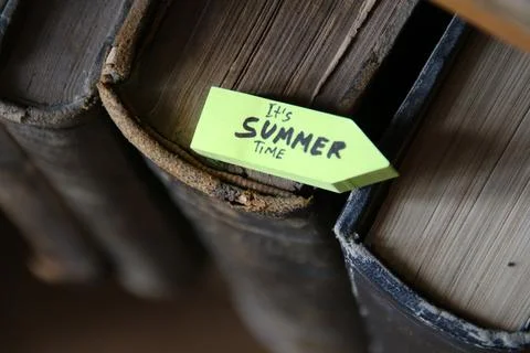 It's summer time creative concept. Stock Photos
