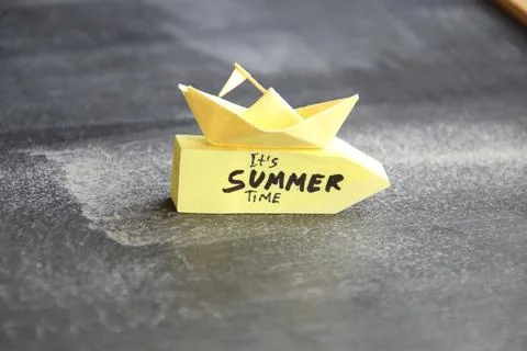 Its summer time greeting text. Stock-Fotos
