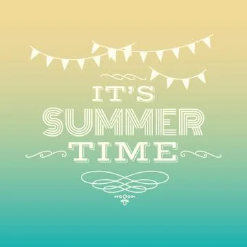 It's summer time Illustrazione stock