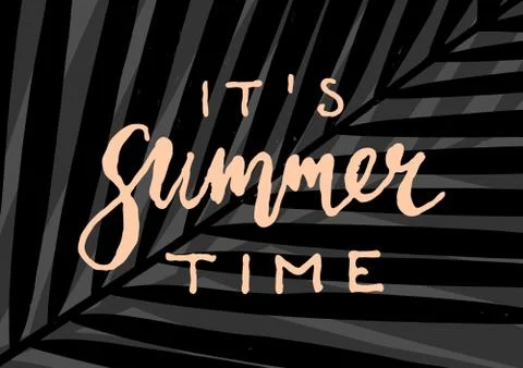 It's Summer Time Poster Design Stock Illustration