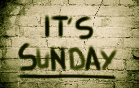 It's sunday concept Stock Illustration