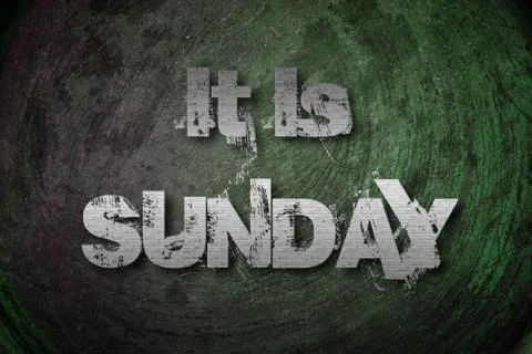 It's sunday concept Stock Illustration