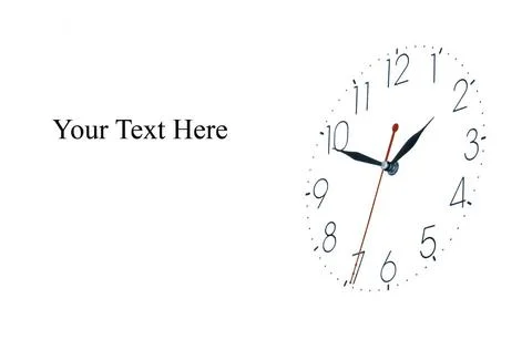 It?s time Close up view of clock-face on white back. Banner, lot of copy s... Stock Photos