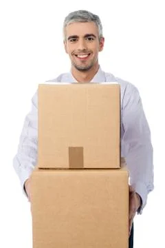 Its time to move to a new office Stock Photos