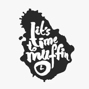 Its Time To Muffin in an Ink Blot Stock Illustration