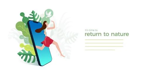 It's time to return to nature. Stock Illustration