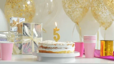 It's time to share birthday cake. five years 1080p fullHD Stock Footage 75891137