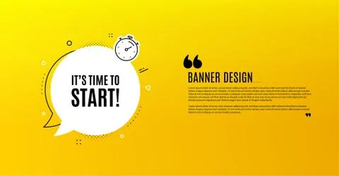 It's time to start symbol. Special offer sign. Vector Stock Illustration