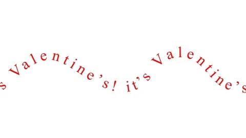 It's Valentine's Infinite Seamless Loop Wave Crawl Stock Footage 127666765