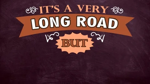 Its a very long road but it will be worth it motivational quotes video Stock Footage 221449002