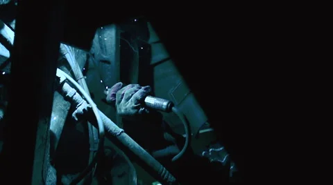 It's a welding in slow motion Stock Footage 64276172