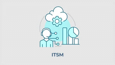 ITSM blue concept icon animation Stock Footage 344175792