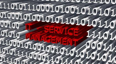 ITSM Information Technology Service Management concept - red lettering Illustrazione stock