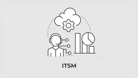 ITSM line concept icon animation Stock Footage 340576324