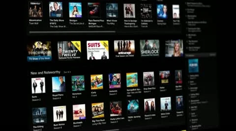 ITunes movies Stock Footage