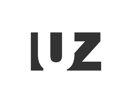 IUZ logo design. Initial letter I U Z bold font style for tech startups, co.. Stock Illustration