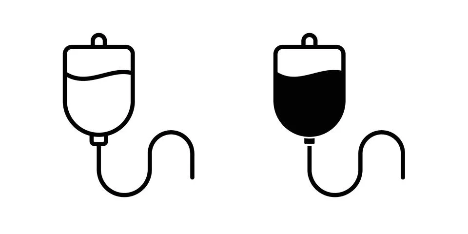 IV bag icon for design projects and web UI Stock Illustration