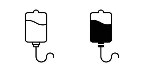 IV bag icon symbol. Flat Vector illustration Stock Illustration