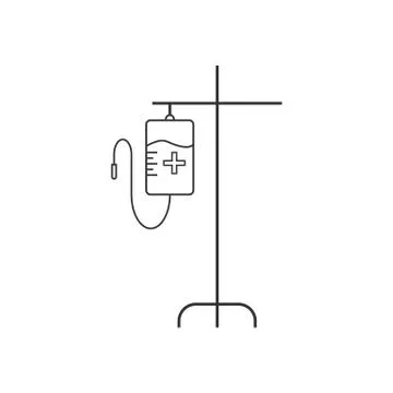 IV bag icon. Vector illustration, flat design. Stock Illustration