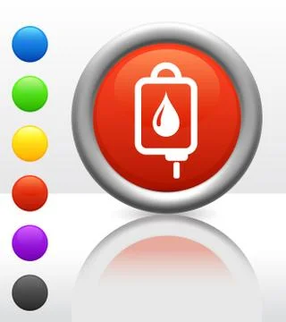 IV blood Icon on Internet Button Stock Illustration